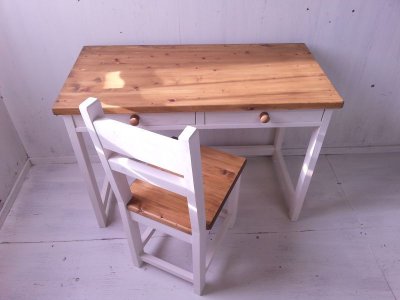 画像3: 無垢ヒノキで造る　チェア　椅子　イス　【オスモオーク×ミルキーホワイト】　セミオーダー品
