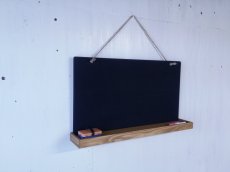画像1: 壁掛け用　スクール風黒板　【オスモオーク】　セミオーダー品 (1)