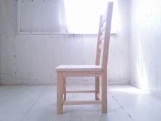 画像4: 無垢ヒノキで造る　チェア　椅子　イス h1000 w480 d520　【無塗装】　セミオーダー品 (4)