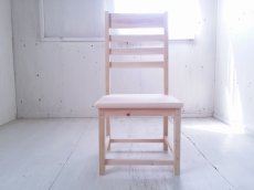 画像2: 無垢ヒノキで造る　チェア　椅子　イス h1000 w480 d520　【無塗装】　セミオーダー品 (2)