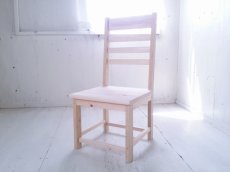画像1: 無垢ヒノキで造る　チェア　椅子　イス h1000 w480 d520　【無塗装】　セミオーダー品 (1)