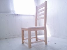 画像3: 無垢ヒノキで造る　チェア　椅子　イス h1000 w480 d520　【無塗装】　セミオーダー品 (3)