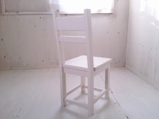 画像1: 無垢ヒノキで造る　チェア　椅子　イス　【ミルキーホワイト】　セミオーダー品 (1)