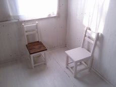 画像4: 無垢ヒノキで造る　チェア　椅子　イス　【ミルキーホワイト】　セミオーダー品 (4)