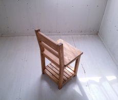 画像5: 無垢ヒノキで造る　棚付き　チェア　椅子　イス　　 (5)