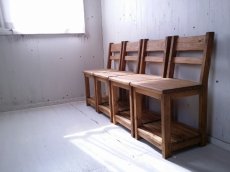 画像3: 無垢ヒノキで造る　棚付き　チェア　椅子　イス　　 (3)