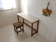 画像3: 無垢ヒノキで造る家具　テーブル　【オスモウォルナット×ミルキーホワイト】　フルオーダー品　 (3)