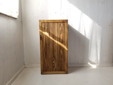 画像4: ナチュラルテイスト　キャビネット　扉付　収納棚 　木の扉左・右開きの２点セット　h885 ｗ450 ｄ300　【オスモウォルナット】　セミオーダー品 (4)
