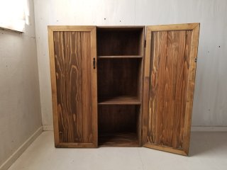 小収納棚　木製　観音開き　アンティーク 1_2871f8492185861a17e1beea4361