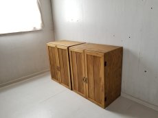 画像7: ナチュラルテイスト　キャビネット 木の扉　×２　天井取付仕様　h700 w600 d375 【オスモオーク】　セミオーダー品 (7)