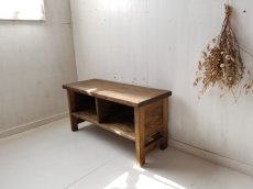 画像5: 無垢ヒノキで造る　パソコンデスク　学習机　ミシン台　テレビボード仕様　【type1】ｈ400× w800× d320 　【ステインオーク】　セミオーダー品　 (5)