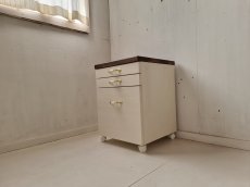 画像6: 無垢ヒノキで造る　デスク３点セット h720 w1000 d520　【ステインオーク×ミルキーホワイト】　セミオーダー品 (6)