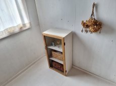 画像3: ナチュラルテイスト　キャビネット  h885 w450 d300【ミルキーホワイト×オスモオーク】　セミオーダー品 (3)