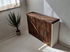 画像3: 無垢材で造る　ラック　カップボード　【セパレートタイプ　下段用】 h700 w1000 d267【ステインオーク×ミルキーホワイト】　セミオーダー品 (3)