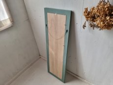 画像3: 無垢材で造る　姿見鏡　ミラー　床置き・壁掛け h1120 w370【アンティークブルー】　セミオーダー品 (3)