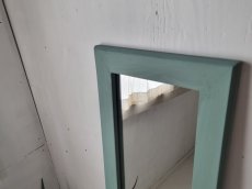 画像3: 無垢材で造る　姿見鏡　ミラー　床置き・壁掛け h1400 w350【アンティークブルー】　セミオーダー品 (3)