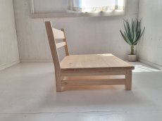 画像5: 無垢ヒノキで造る　背もたれ付　ベンチチェア 　h620 w900 d750 　２点セット　【無塗装】　セミオーダー品 (5)