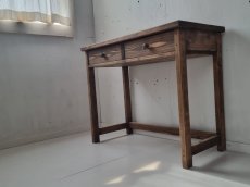 画像3: 無垢ヒノキで造る　パソコンデスク　学習机　ミシン台　【type1】ｈ7２0× 900× d420 　【オスモウォルナット】　セミオーダー品　 (3)