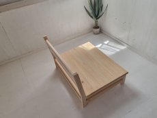 画像6: 無垢ヒノキで造る　背もたれ付　ベンチチェア 　h620 w900 d750 　２点セット　【無塗装】　セミオーダー品 (6)