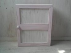 画像2: ナチュラルテイスト　キャビネット　木の扉　h490 w392 d150【ホワイト×ピンク】　セミオーダー品 (2)