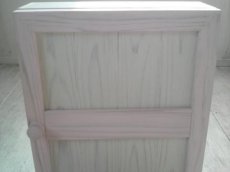 画像4: ナチュラルテイスト　キャビネット　木の扉　h490 w392 d150【ホワイト×ピンク】　セミオーダー品 (4)