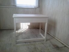 画像4: 無垢ヒノキで造る　パソコンデスク　学習机　ミシン台　【type1】ｈ720× 900× d520 　【ホワイト】　セミオーダー品　 (4)