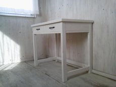 画像2: 無垢ヒノキで造る　パソコンデスク　学習机　ミシン台　【type1】ｈ720× 900× d520 　【ホワイト】　セミオーダー品　 (2)