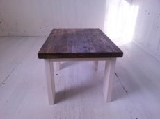 画像3: 無垢ヒノキで造る　ローテーブル  h350 w600 d420【ステインオーク×ミルキーホワイト】　セミオーダー品 (3)