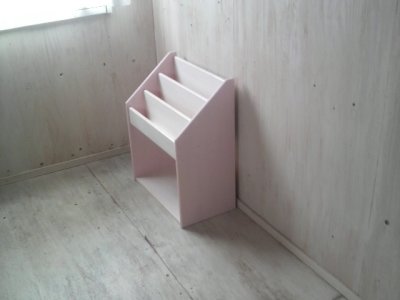 画像3: 大容量収納　かわいい絵本棚　【ピンク】　セミオーダー品