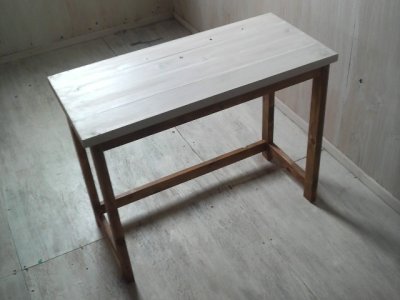 画像3: 無垢ヒノキで造る家具　テーブル　【オスモオーク×ミルキーホワイト】　フルオーダー品　